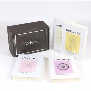 Rodecor 4 Pack decorative books Set for‎ Hardcover Home Decor